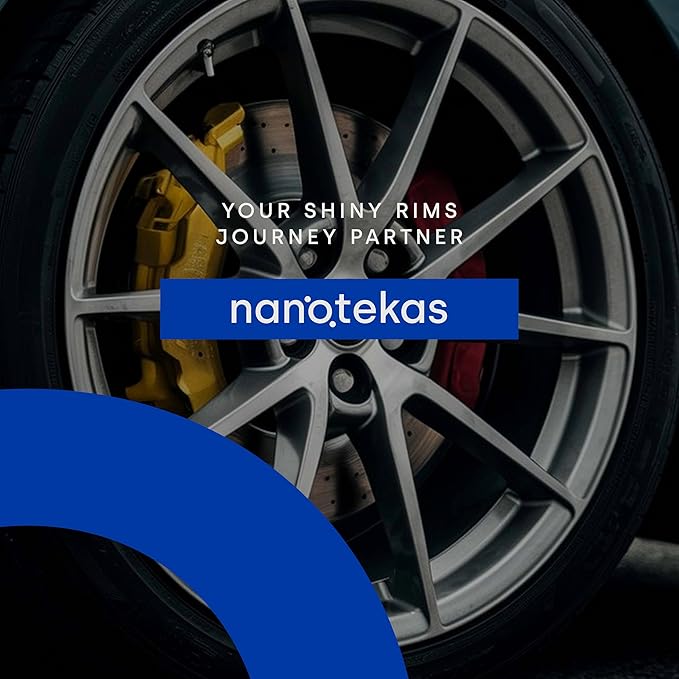 Nano Ceramic Coating for Cars - Rim and Metal Trim Ceramic Coating Kit. Easy to Use Wheel Ceramic Coating Suitable for All Rim Types - Brake Dust Repellent for Cars & Motorbikes