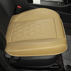 JOJOBAY Leather Car Seat Cover,Bottom Seat Covers for Cars,Front Seat Protector,Fit for 95% of Vehicles - Padded,Anti-Slip(1 PC,Beige)