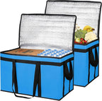 Bodaon Large 2-Pack Insulated Food Delivery Bag, XXXL Bags, Rideshare Delivery Bag, Grocery Shopping and Catering, Cold/Hot Styrofoam Carrier for Travel/Car, Warmer/Frozen