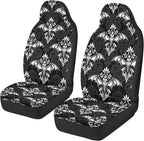 Halloween Bat Car Seat Covers 2 Pcs Breathable Front Seat Cover Stretch Polyester Fabric Cover Easy to Install Car Accessories Universal for Cars Truck SUV Van