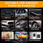 Plastic Restorer, Quick Plastic Parts Coating to Restore Original Black Color for Car Trim, Dashboard, Center Consoles & Door Panels for Shine Finish & UV Protection - 7oz/200ml