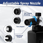 PWACCS Dual Foam Cannon with Pressure Washer Short Gun, Foam Cannon Dual Connector Accessory, Car Wash Foam Gun Kit with 1/4" Quick Connector, 5 Power Washer Sprayer Nozzles, 1.5 Liter, 5000 PSI