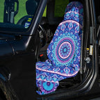 2 Pack Car Seat Towel Covers, Sweat Protector for Front Seats, Premium Thickened Microfiber, Mandala, Non-Slip Elastic Strap, Breathable Quick Dry, Machine Washable Cover for Gym Running Universal Fit