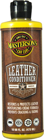 MASTERSON'S CAR CARE MCC_116_16 Leather Conditioner Dry-to-The-Touch - Restores Leather Interiors, Seats, Boots, Bags, Apparel - Protects Against Cracking and Fading (16 oz)