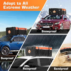 Sailnovo Rooftop Cargo Carrier 15 Cubic Feet, Waterproof Car Roof Bag Top Luggage Storage with Slip Mat, 4 Door Hooks & Heavy-Duty PVC for All Vehicle Roof with/Without Rack Cross Bar Orange