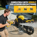 Cordless Pressure Washer Compatible with DeWalt 20V Battery, Ecarke 800 PSI Portable Handheld Power Washer with 6-in-1 Nozzle Foam Cannon for Car Floor Fence Wall Cleaning (Tool only)