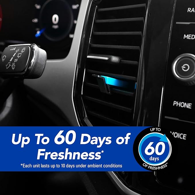 Refresh Your Car! Vent Air Freshener (New Car /Cool Breeze Scent, 6 Pack)