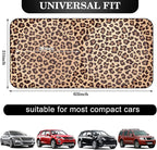Windshield Sun Shade Foldable Car Front Window Covers for Car Accessories Sun Heat UV Rays Visor Protector Protection for Universal Cars SUV Truck(Nice Leopard)