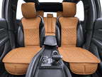 Elantrip Car Seat Cover Full Set Leather Car Seat Protector Universal fit for Most Cars SUVs and Trucks Water Proof Front and Rear Seat Protector Whiskey Color