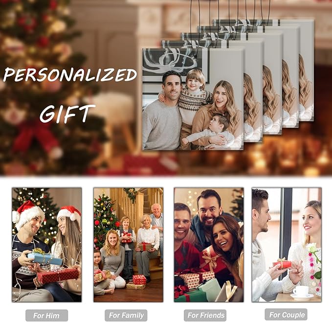 Custom Air Fresheners with Picture-Personalized Air Freshener for Car-Hanging Air Freshener for Wardrobe,Bathroom,Livingroom (Square 5pcs)