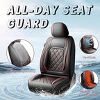 Fit HRV Car Seat Covers Compatible with Honda HRV 2016-2025 2026, Premium Leather Breathable, Wear Resistant, Airbag Compatible, All-Weather Protection & Full Coverage, Full Set Red Line Black
