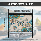 NDISTIN Butterfly Car Ceiling Cargo Net Pocket Adjustable Cargo Net for Inside Car Roof Vintage Boho Floral Car Roof Storage Bag Car Ceiling Storage Accessories for Long Road Trip Travel