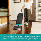 Kenmore BU1001 B200 Series Commercial Grade Vacuum Cleaner Lightweight 14L Capacity Bagged Upright Vac with LED Headlight and 2-Speed Setting Powerful Suction for Pets, Carpets & Hard Floor, Black