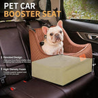 Dog Car Seat for Medium Dogs – Premium Pet Booster Seat with Two Pet Safety Belts, Detachable Washable Cover Non-Slip Base, Portable Dog Travel Seat for Road Trips & Daily Errands Up to 35lbs