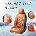Fit Tucson Car Seat Covers Compatible with Hyundai Tucson 2010-2024 2026, Premium Leather Breathable, Wear Resistant, Airbag Compatible, All-Weather Protection & Full Coverage, Full Set Brown