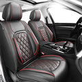 Fit Tucson Car Seat Covers Compatible with Hyundai Tucson 2010-2025 2026, Premium Leather Breathable, Wear Resistant, Airbag Compatible, All-Weather & Full Coverage, 2 Front Seat Red Line Black