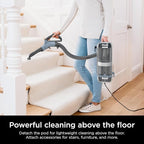 Shark Performance Powered Lift-Away Upright Vacuum, Ultra-Powerful Suction, No Hair Wrap, LED Headlights, Pet Hair Pickup, Carpets & Hardfloors, Odor Neutralizer Technology, Nordic Blue, UV2500