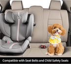 EKR Rav4 Seat Covers Custom Fit for Toyota Rav4 2016 2017 2018(Hybrid) LE,SE,XLE,Limited, Leather Car Seat Cover Full Set for SUV,Faux Leather(Beige)