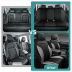Skechers Car Seat Covers,GOGA Mat Oxford Cloth Seat Covers,Waterproof Car Seat Covers Full Sets,Automotive Universal Fit Seat Cover for Most Cars, Suvs, Trucks,Gray