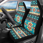 ELEQIN Car Seat Covers, Seat Cover Front Car Seat Cushion, Blue Aztec Geometric Front Auto Protector Universal Fit Most Cars, Automotive Interior Accessory