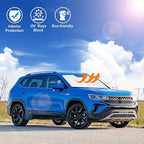 Windshield Sun Shade Custom Fit for 2022 2023 2024 2025 2026 Volkswagen VW Taos Accessories Foldable Sunshade Sun Blocker Protect Car from Sun Rays & Heat Damage Keep Car Cooler