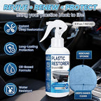 Plastic Restorer for Cars, Deep Black Trim Restorer for Faded Plastic, Rubber & Vinyl | Long-Lasting Shine & Protection | Easy Apply Auto Detailing Formula, 5 oz
