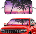 eygeufg Windshield Shade, Car Sun Shade for Front Windshield (Purple Sunset，Large
