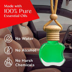 Kabod Bamboo Car Air Freshener | Hanging Essential Oil Diffuser | Natural Odor Eliminator | Long-Lasting Fragrance | 10 ml