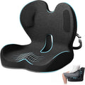 Ergonomic Seat Cushion,Office Chair Cushion with Lumbar Support Pillow,Car Orthopedic Seat Cushions,Designed for Sciatica,Tailbone,Back Pain Relief,for Office,Car,Truck,Home,Desk Chair