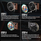 WOCOCN Customized Photo Car Air Freshener, Double-Sided Record Player Design, Unique Turntable Vinyl Shape,Meaning Gifts for Dad, Mom, Friends, Colleagues（9pcs）