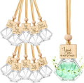 20 Pcs Employee Appreciation Gifts Bulk Empty Car Diffuser Air Freshener Ornament Hanging Glass Essential Oil Bottle Thank You Gift for Staff Teacher Students Nutritionist