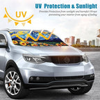Starry Night Sunflowers Car Windshield Sun Shade Foldable Sunshade Front Window Cover Sun Visor Protector Accessories (59x27.5 inches)