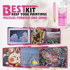 sevgili Diamond Painting Sealer Kits 566.8ML with Brushes, Diamond Art Sealer Puzzle Glue Diamond Painting Accessories and Tools,Diamond Painting Kits for Adults (20oz)