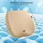 Skechers Seat Cushion Premium Gel & Memory Foam-Office Chair Cushion for Tailbone Pain Relief,Butt Pillow for Office Chair,Car seat Cushion,Long Sitting Office Workers,and Car Drivers,Beige