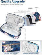 YOUSHARES Insulin Cooler Travel Case for Pen & Vials, Temperature Display Diabetic Medication Cooling Bag with Protective Ice Brick, TSA Approved Refrigerated Diabetes Supplies Carrying Organizer
