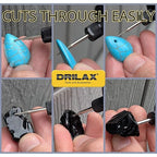 Drilax 30-Piece 1mm Diamond Drill Bits Set – 1/8 Shank Compatible with Dremel Rotary Tools – Precision Diamond Dremel Bits for Jewelry Making, Stone, Glass, Ceramic, Sea Glass, & Gemstones