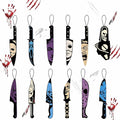12Pcs Car Air Fresheners Horror Movie Style, Classic Character Knife Design Hanging Scent Cards for Rearview Mirror, Gothic Creepy Decor, Halloween Christmas Gift. (Horror Knife)