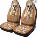 GENANY Funny Labrador Duck Car Seat Covers Set of 2, Breathable Front Seat Covers for Truck Sedan SUV, Dogs Themed Car Accessories, Labrador Gift for Women Men