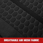 Breathable Premium Car Seat Covers Full Set，3D Air-Mesh Seat Covers for Cars，Comfortable Safety Airbag Compatible，Universal for Most Cars Sedan Truck SUV(Black)