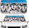 Husky Dog Car Windshield Sun Shade Foldable Sunshade Front Window Cover Sun Visor Protector Accessories (59x27.5 inches)