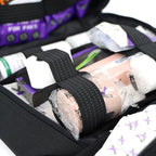 Lightning X Premium Rip-Away Individual First Aid Kit for Vehicle Head Rest - Stealth Black