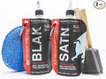 RENEW PROTECT - BLAK & SATN, Acrylic Ceramic-Hybrid Protectant, Enduring Tire & Trim Restorer, Low- High-Shine, Floor Mats- Golf Cart- and Motorcycle-Safe, Wash-Proof, 5 min Dry-Seal 6.8oz, BLAK+SATN