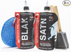 RENEW PROTECT - BLAK & SATN, Acrylic Ceramic-Hybrid Protectant, Enduring Tire & Trim Restorer, Low- High-Shine, Floor Mats- Golf Cart- and Motorcycle-Safe, Wash-Proof, 5 min Dry-Seal 6.8oz, BLAK+SATN