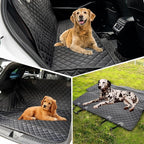 Dog Car Seat Cover for Back Seat Waterproof Bench Seat Cover Protector Nonslip Durable Soft Pet Dog Back Seat Cover for Car, Truck, & SUV (Black)