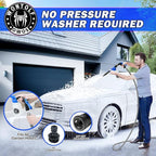 Car Wash Foam Gun Foam Sprayer - Foam Cannon Garden Hose- Car Wash Kit - Snow Foam Blaster with Microfiber Wash Mitt + Storage Bag - Car Accessories for Men