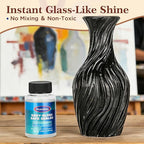 Muanxious Air Dry Clay Glaze — No-Tack High Gloss Waterproof Clear Varnish & Sealant, ASTM D-4236, Low Odor, Anti-Yellowing, 100ml (3.38 fl oz)