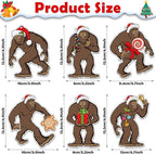Tallew 6 Pcs Bigfoot Air Freshener Christmas Bigfoot Sasquatch Gifts Air Freshener Pine Scent Funny Hanging Air Freshener for Father's Day Birthday Christmas Truck Gift Car Accessories