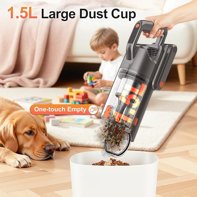 Cordless Vacuum Cleaner, 600W 50KPA 55Mins Vacuum Cleaners for Home, Stick Vacuum with LED Display, Anti-Tangle, Wall Mount, Lightweight, Rechargeable Wireless Vacumm for Pet Hair, Carpet and Floor