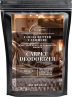 Lapew Cocoa Butter Cashmere Carpet Deodorizer Powder - Pet Safe Freshener for Vacuuming | Scented Odor Eliminator for Home | 36 oz