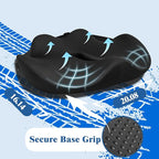 X-Large Seat Cushion for Truck Driver, Upgraded Cushion for Back Support and Pain Relief, Memory Foam with Non-Slip Washable Cover, Relieves Long-Term Truck Sitting and Pain Black